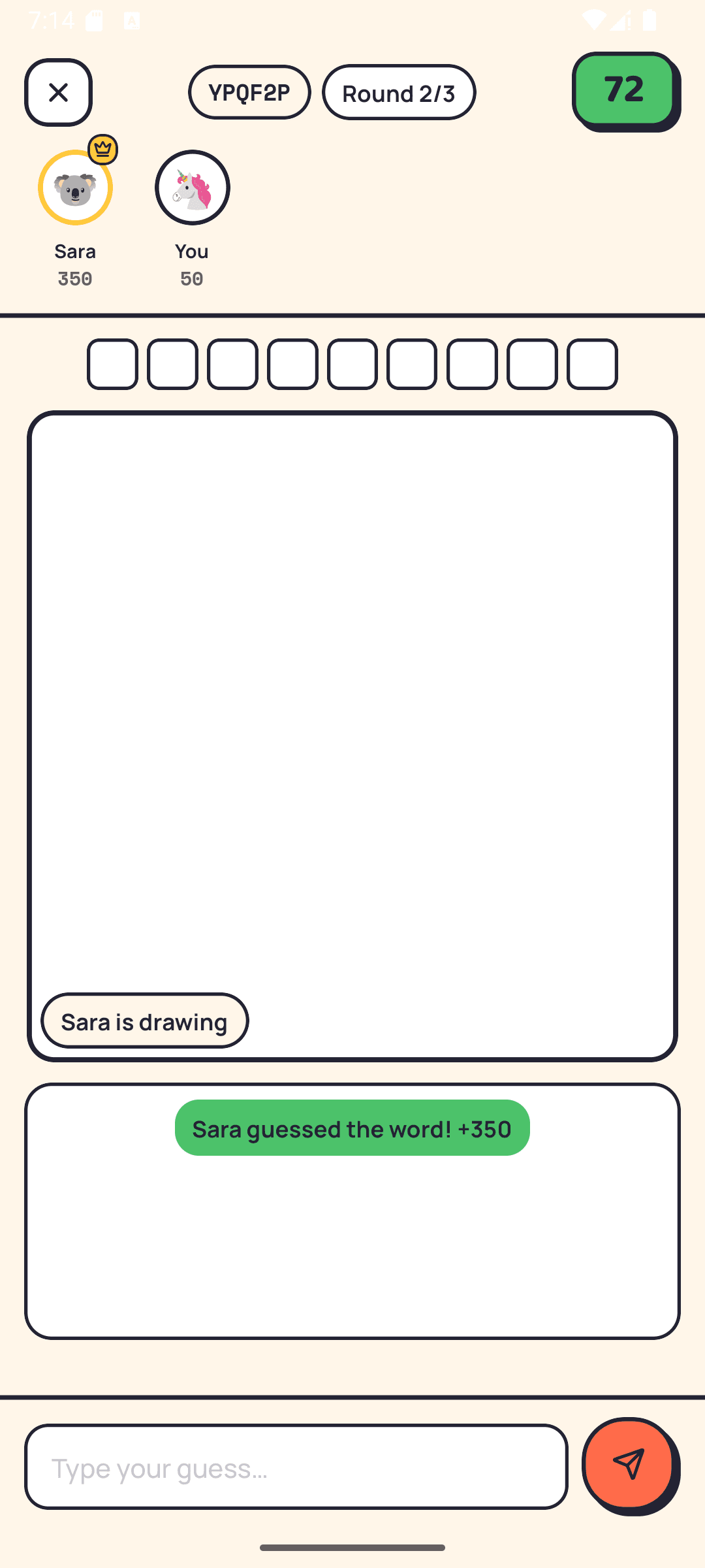 SketchGuess final podium screen